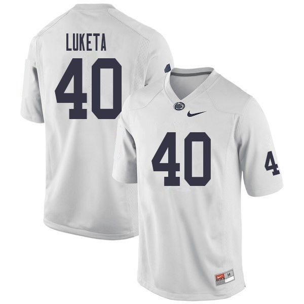 NCAA Nike Men's Penn State Nittany Lions Jesse Luketa #40 College Football Authentic White Stitched Jersey WKX1498AR